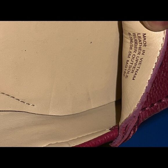 Michael Kors MG18F red leather ballet flats Women's 8.5 M EU 38.5 - Picture 5 of 6